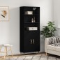 vidaXL Highboard Schwarz 69,5x34x180 cm Holzwerkstoff vidaXL Highboard Schwarz 69,5x34x180 cm Holzwerkstoff
