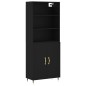 vidaXL Highboard Schwarz 69,5x34x180 cm Holzwerkstoff vidaXL Highboard Schwarz 69,5x34x180 cm Holzwerkstoff