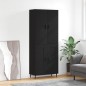 vidaXL Highboard Schwarz 69,5x34x180 cm Holzwerkstoff vidaXL Highboard Schwarz 69,5x34x180 cm Holzwerkstoff