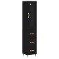 vidaXL Highboard Schwarz 34,5x34x180 cm Holzwerkstoff vidaXL Highboard Schwarz 34,5x34x180 cm Holzwerkstoff