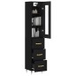 vidaXL Highboard Schwarz 34,5x34x180 cm Holzwerkstoff vidaXL Highboard Schwarz 34,5x34x180 cm Holzwerkstoff