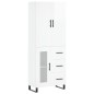 vidaXL Highboard Hochglanz-Weiß 69,5x34x180 cm Holzwerkstoff vidaXL Highboard Hochglanz-Weiß 69,5x34x180 cm Holzwerkstoff