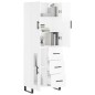 vidaXL Highboard Hochglanz-Weiß 69,5x34x180 cm Holzwerkstoff vidaXL Highboard Hochglanz-Weiß 69,5x34x180 cm Holzwerkstoff