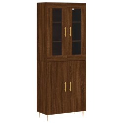 vidaXL Highboard Braun Eichen-Optik 69,5x34x180 cm Holzwerkstoff