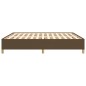 vidaXL Bettgestell ohne Matratze Dunkelbraun 160x200 cm Stoff vidaXL Bettgestell ohne Matratze Dunkelbraun 160x200 cm Stoff