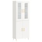 vidaXL Highboard Hochglanz-Weiß 69,5x34x180 cm Holzwerkstoff vidaXL Highboard Hochglanz-Weiß 69,5x34x180 cm Holzwerkstoff