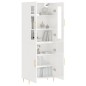 vidaXL Highboard Hochglanz-Weiß 69,5x34x180 cm Holzwerkstoff vidaXL Highboard Hochglanz-Weiß 69,5x34x180 cm Holzwerkstoff