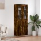 vidaXL Highboard Räuchereiche 69,5x34x180 cm Holzwerkstoff vidaXL Highboard Räuchereiche 69,5x34x180 cm Holzwerkstoff