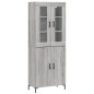 vidaXL Highboard Grau Sonoma 69,5x34x180 cm Holzwerkstoff vidaXL Highboard Grau Sonoma 69,5x34x180 cm Holzwerkstoff