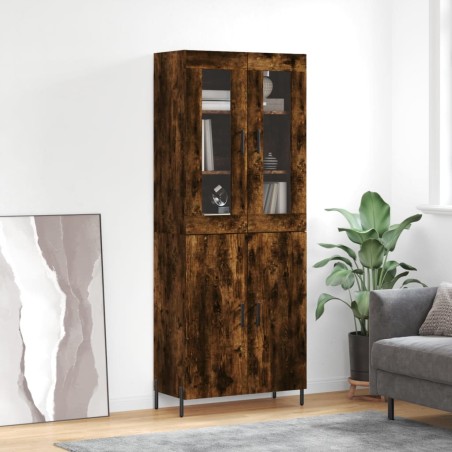 vidaXL Highboard Räuchereiche 69,5x34x180 cm Holzwerkstoff