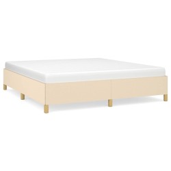 Bettgestell Creme 180×200 cm Stoff