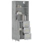 vidaXL Highboard Betongrau 69,5x34x180 cm Holzwerkstoff vidaXL Highboard Betongrau 69,5x34x180 cm Holzwerkstoff