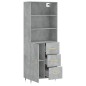 vidaXL Highboard Betongrau 69,5x34x180 cm Holzwerkstoff vidaXL Highboard Betongrau 69,5x34x180 cm Holzwerkstoff