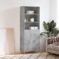 vidaXL Highboard Betongrau 69,5x34x180 cm Holzwerkstoff vidaXL Highboard Betongrau 69,5x34x180 cm Holzwerkstoff