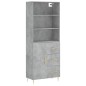 vidaXL Highboard Betongrau 69,5x34x180 cm Holzwerkstoff vidaXL Highboard Betongrau 69,5x34x180 cm Holzwerkstoff
