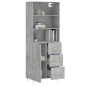 vidaXL Highboard Betongrau 69,5x34x180 cm Holzwerkstoff vidaXL Highboard Betongrau 69,5x34x180 cm Holzwerkstoff
