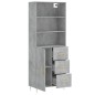 vidaXL Highboard Betongrau 69,5x34x180 cm Holzwerkstoff vidaXL Highboard Betongrau 69,5x34x180 cm Holzwerkstoff