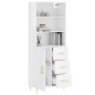 vidaXL Highboard Hochglanz-Weiß 69,5x34x180 cm Holzwerkstoff vidaXL Highboard Hochglanz-Weiß 69,5x34x180 cm Holzwerkstoff
