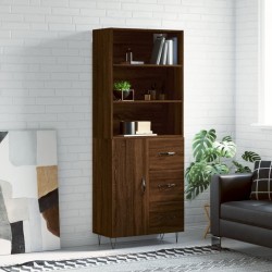 vidaXL Highboard Braun Eichen-Optik 69,5x34x180 cm Holzwerkstoff
