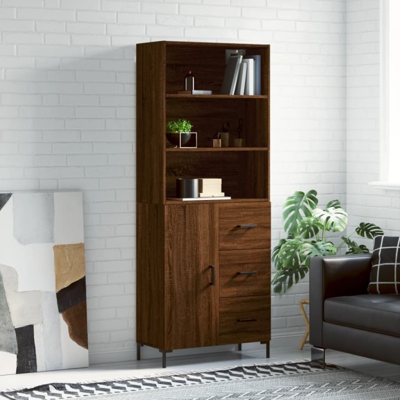 vidaXL Highboard Braun Eichen-Optik 69,5x34x180 cm Holzwerkstoff vidaXL Highboard Braun Eichen-Optik 69,5x34x180 cm Holzwerkstoff