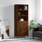 vidaXL Highboard Braun Eichen-Optik 69,5x34x180 cm Holzwerkstoff vidaXL Highboard Braun Eichen-Optik 69,5x34x180 cm Holzwerkstoff