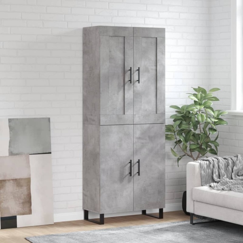 vidaXL Highboard Betongrau 69,5x34x180 cm Holzwerkstoff vidaXL Highboard Betongrau 69,5x34x180 cm Holzwerkstoff