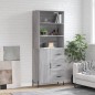 vidaXL Highboard Grau Sonoma 69,5x34x180 cm Holzwerkstoff vidaXL Highboard Grau Sonoma 69,5x34x180 cm Holzwerkstoff