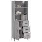 vidaXL Highboard Grau Sonoma 69,5x34x180 cm Holzwerkstoff vidaXL Highboard Grau Sonoma 69,5x34x180 cm Holzwerkstoff