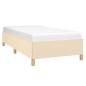 Bettgestell Creme 100x200 cm Stoff Bettgestell Creme 100x200 cm Stoff