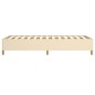 Bettgestell Creme 100x200 cm Stoff Bettgestell Creme 100x200 cm Stoff