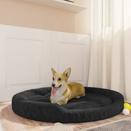 vidaXL Hundebett Schwarz 110x90x23 cm Plüsch