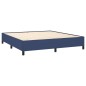 Bettgestell Blau 160x200 cm Stoff Bettgestell Blau 160x200 cm Stoff