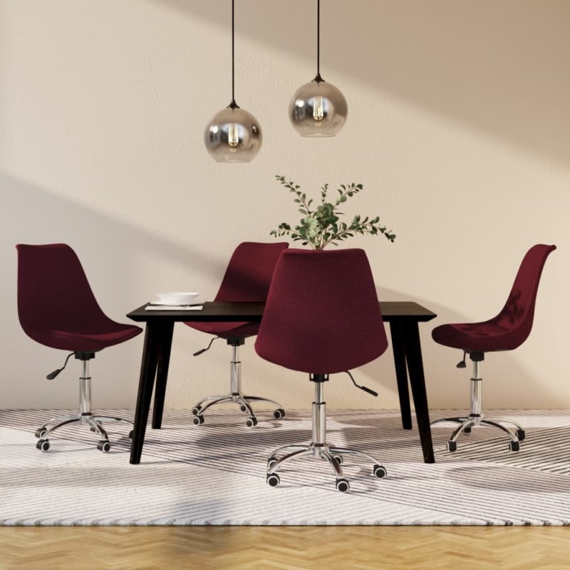 vidaXL Esszimmerstühle 4 Stk. Drehbar Lila Stoff vidaXL Esszimmerstühle 4 Stk. Drehbar Lila Stoff