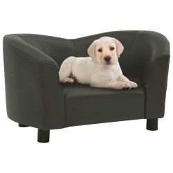 vidaXL Hundesofa Dunkelgrau 67x41x39 cm Kunstleder