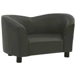 vidaXL Hundesofa Dunkelgrau 67x41x39 cm Kunstleder