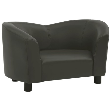 vidaXL Hundesofa Dunkelgrau 67x41x39 cm Kunstleder