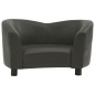 vidaXL Hundesofa Dunkelgrau 67x41x39 cm Kunstleder vidaXL Hundesofa Dunkelgrau 67x41x39 cm Kunstleder