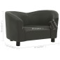 vidaXL Hundesofa Dunkelgrau 67x41x39 cm Kunstleder vidaXL Hundesofa Dunkelgrau 67x41x39 cm Kunstleder