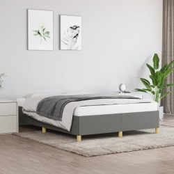 vidaXL Bettgestell Dunkelgrau 140x190 cm Stoff
