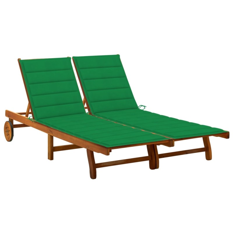 vidaXL 2-Personen-Sonnenliege mit Auflagen Akazie Massivholz vidaXL 2-Personen-Sonnenliege mit Auflagen Akazie Massivholz