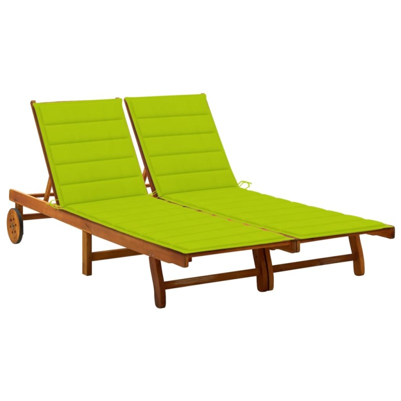 vidaXL 2-Personen-Sonnenliege mit Auflagen Akazie Massivholz vidaXL 2-Personen-Sonnenliege mit Auflagen Akazie Massivholz
