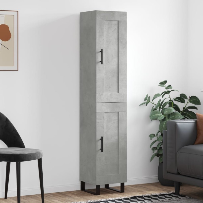 vidaXL Highboard Betongrau 34,5x34x180 cm Holzwerkstoff vidaXL Highboard Betongrau 34,5x34x180 cm Holzwerkstoff