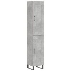 vidaXL Highboard Betongrau 34,5x34x180 cm Holzwerkstoff