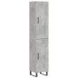vidaXL Highboard Betongrau 34,5x34x180 cm Holzwerkstoff vidaXL Highboard Betongrau 34,5x34x180 cm Holzwerkstoff