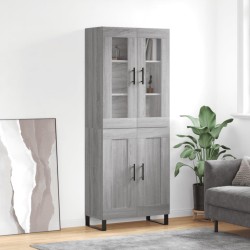 vidaXL Highboard Grau Sonoma 69,5x34x180 cm Holzwerkstoff