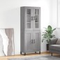 vidaXL Highboard Grau Sonoma 69,5x34x180 cm Holzwerkstoff vidaXL Highboard Grau Sonoma 69,5x34x180 cm Holzwerkstoff