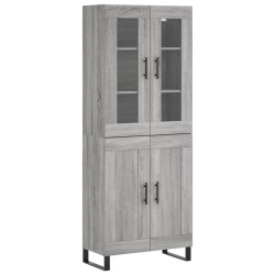 vidaXL Highboard Grau Sonoma 69,5x34x180 cm Holzwerkstoff