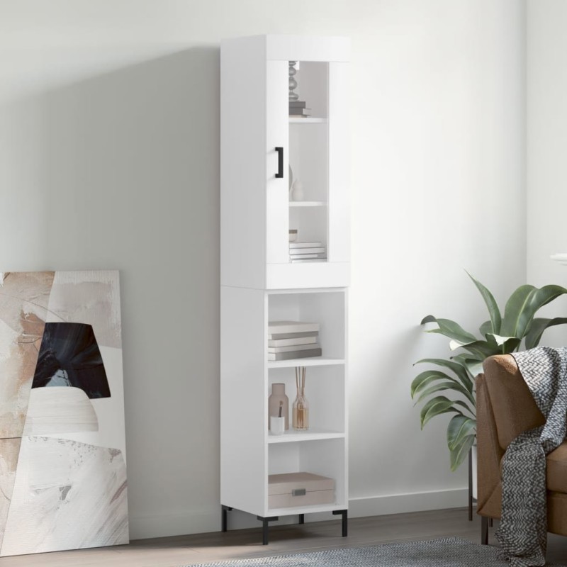 vidaXL Highboard Weiß 34,5x34x180 cm Holzwerkstoff vidaXL Highboard Weiß 34,5x34x180 cm Holzwerkstoff