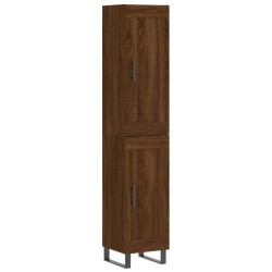 vidaXL Highboard Braun Eichen-Optik 34,5x34x180 cm Holzwerkstoff