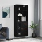 vidaXL Highboard Schwarz 69,5x34x180 cm Holzwerkstoff vidaXL Highboard Schwarz 69,5x34x180 cm Holzwerkstoff